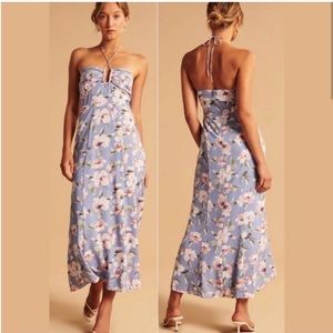 NWT Abercrombie & Fitch Floral Halter Maxi Dress